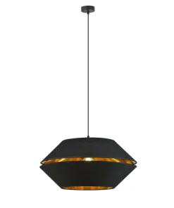 Elegancka lampa wisząca z czarno-złotym abażurem 1183/1 z serii PIANO*Sklep Kaja Best Sale