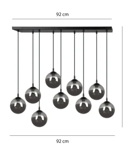 Flash Sale Sklep Kaja Elegancka lampa wisząca z grafitowymi kloszami 712/9 | Kaja