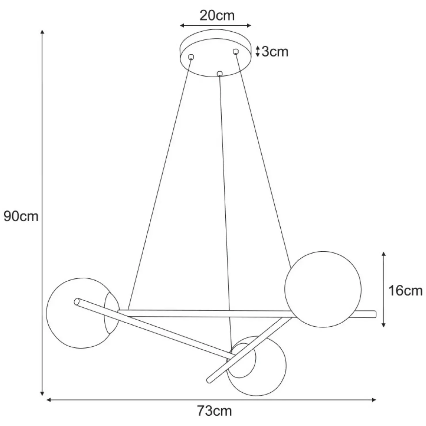 Clearance Sklep Kaja Elegancka lampa wisząca z białymi kloszami K-4966 | Kaja Oświetlenie
