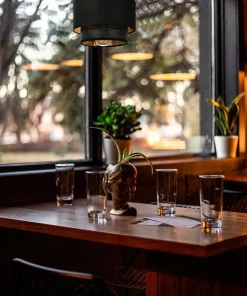 Elegancka lampa wisząca z czarno-złotymi abażurami K-5280 z serii AMOS*Sklep Kaja Hot