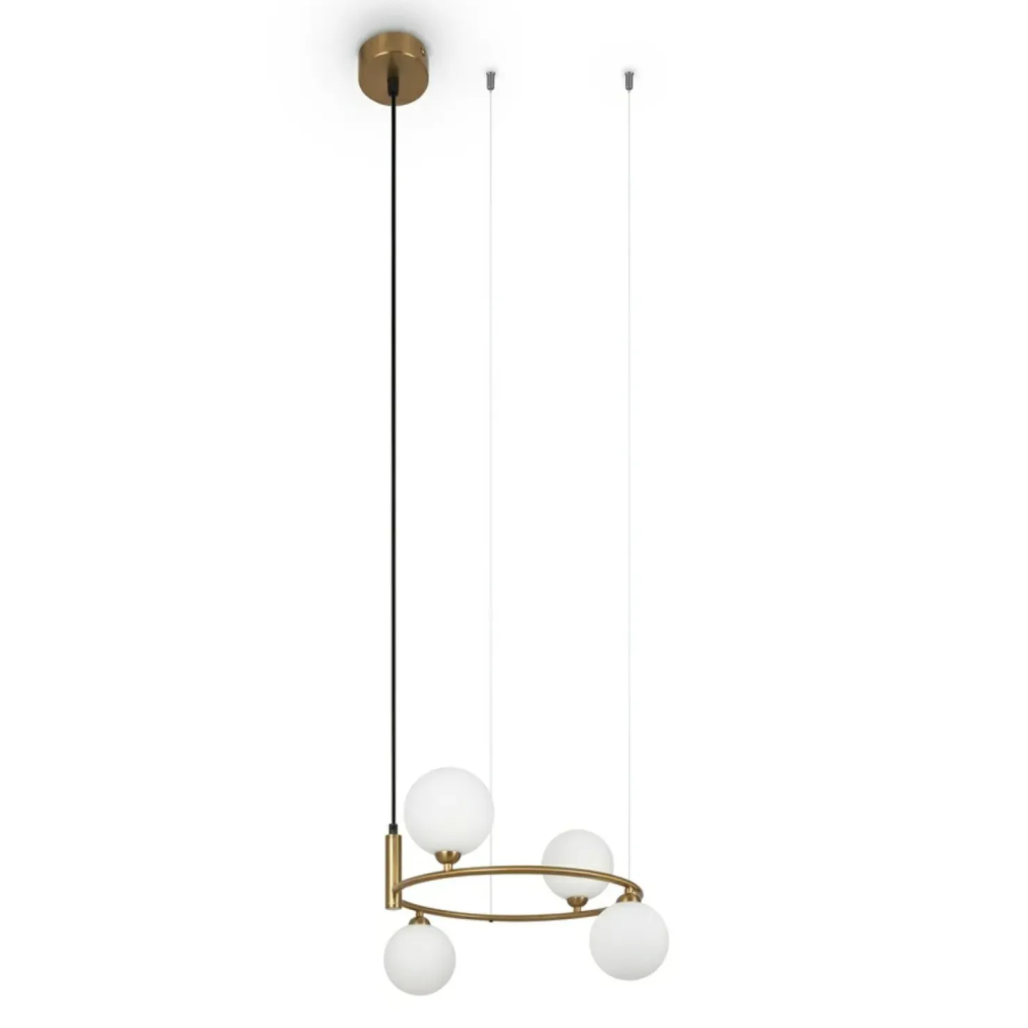 Sale Sklep Kaja Elegancka lampa wisząca z kloszami MOD013PL-04BS1 z serii RING | Kaja mosiądz