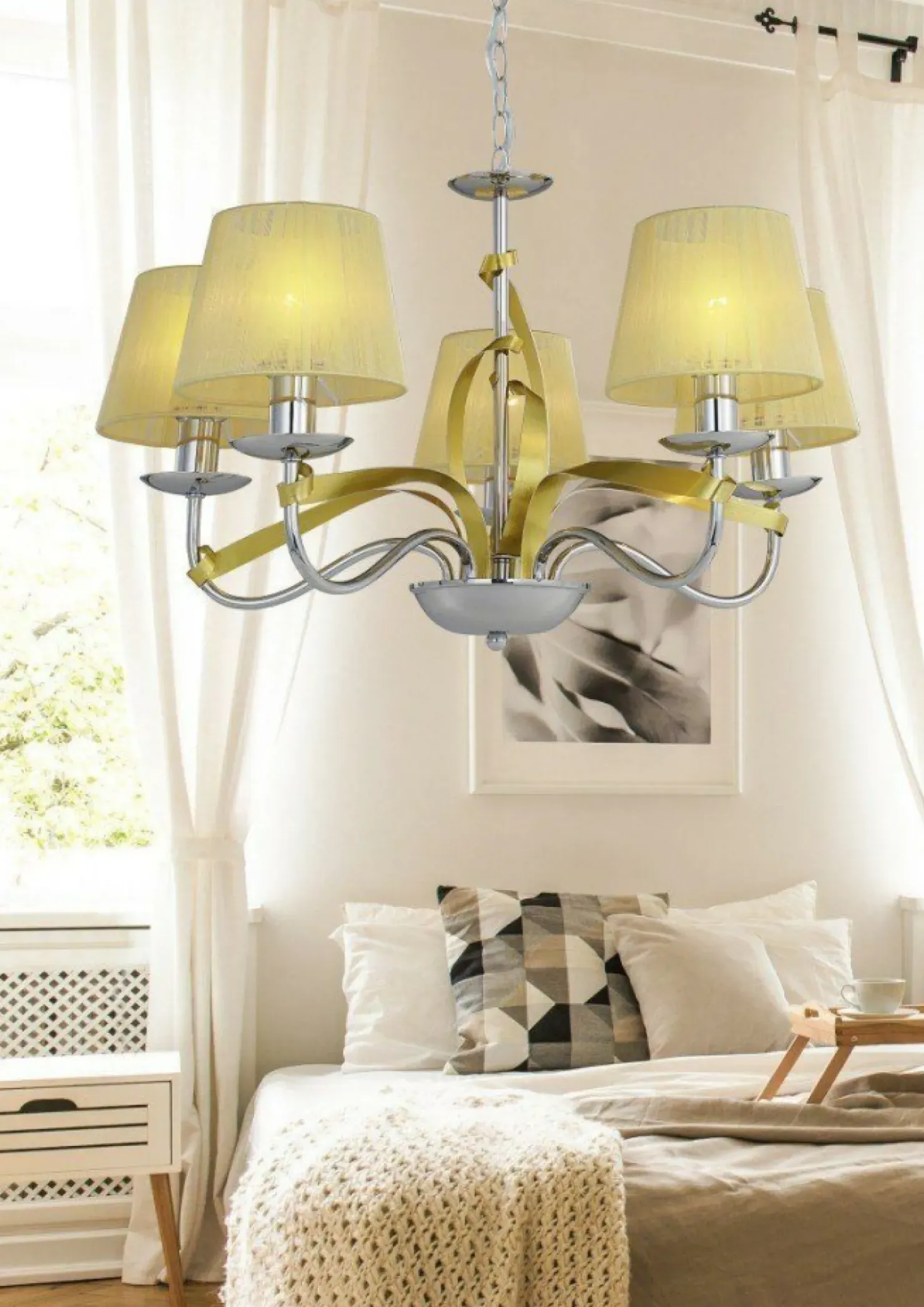 Elegancka lampa ze złotymi wstążkami 35-55064 DIVA | Kaja Oświetlenie*Sklep Kaja Cheap