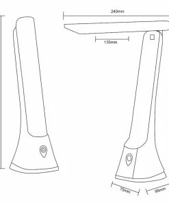 Elegancka lampka biurkowa do nauki ZM SM-612-BL BIURKOWA | Kaja*Sklep Kaja Best