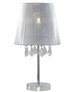 Elegancka lampka do sypialni LP-5005/1TS SREBRNA MONA | Kaja*Sklep Kaja Sale