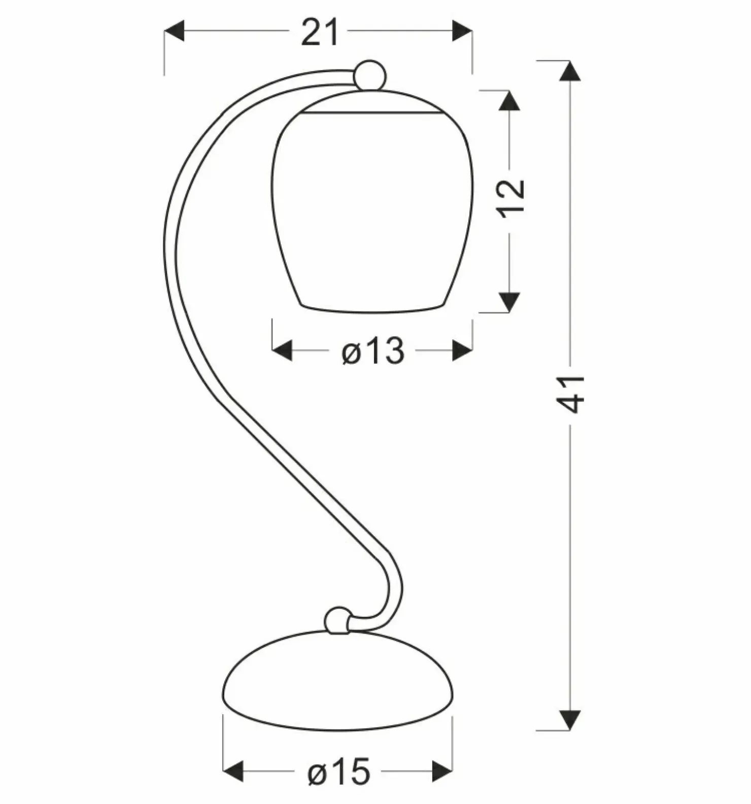 Elegancka lampka na szafkę w sypialni 41-11077 SERANO | Kaja*Sklep Kaja Fashion