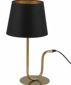 Elegancka lampka nocna z czarnym abażurem SIG 50358 VOLUTTO | Kaja*Sklep Kaja New