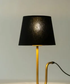Elegancka lampka nocna z czarnym abażurem SIG 50358 VOLUTTO | Kaja*Sklep Kaja New