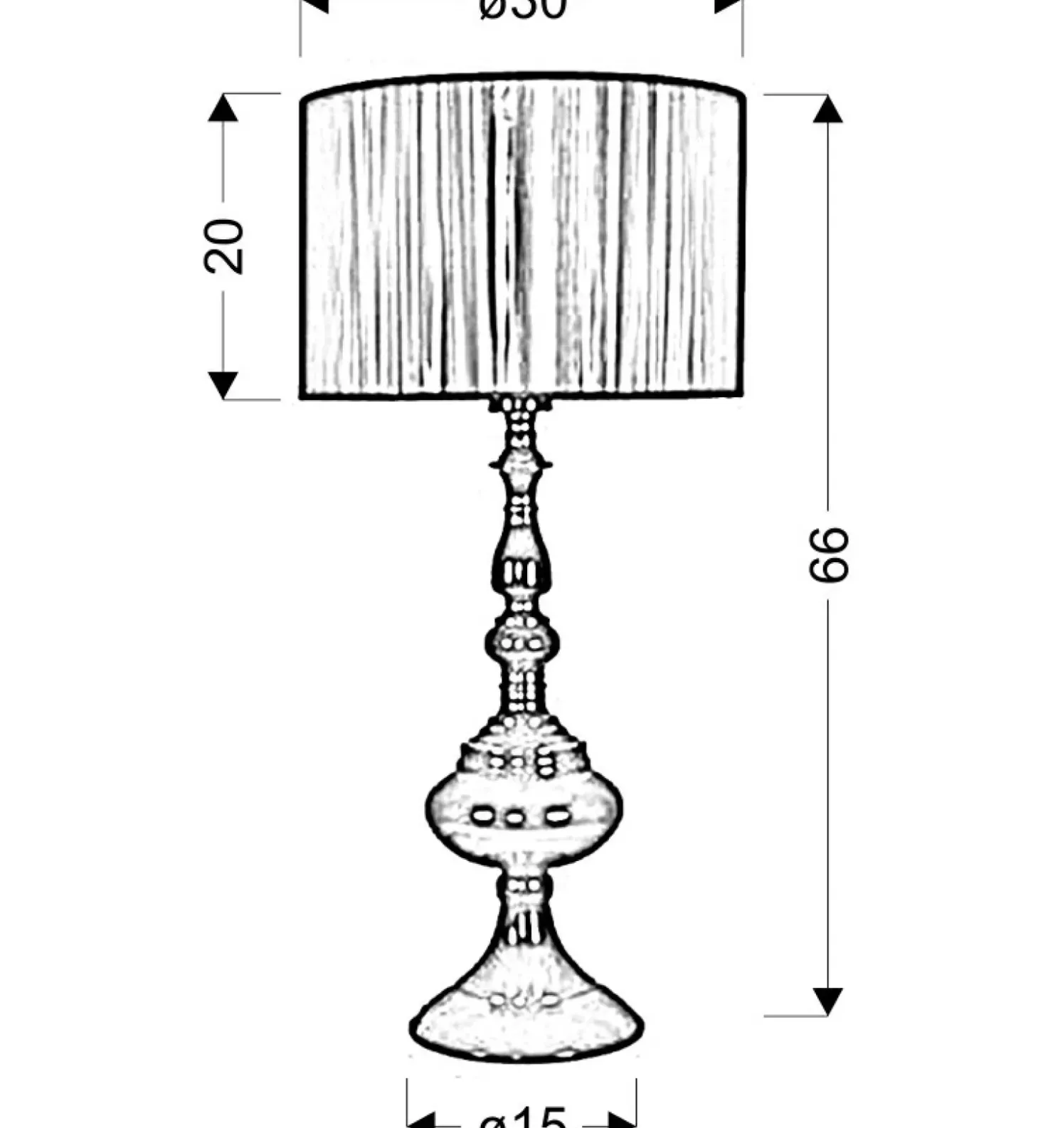 Elegancka lampka stołowa dark glamour 41-21338 GILLENIA | Kaja*Sklep Kaja Clearance