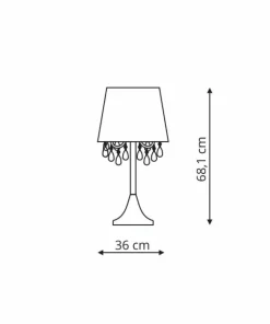 Elegancka lampka stołowa LP-5005/1T CZARNA MONA | Kaja Oświetlenie*Sklep Kaja Clearance