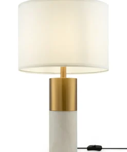 Elegancka lampka stołowa z białym abażurem Z030TL-01BS z serii BIANCO*Sklep Kaja Cheap