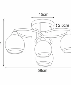 Elegancka, ponadczasowa lampa K-JSL-6084/4 AB LARA | Kaja Oświetlenie*Sklep Kaja Store