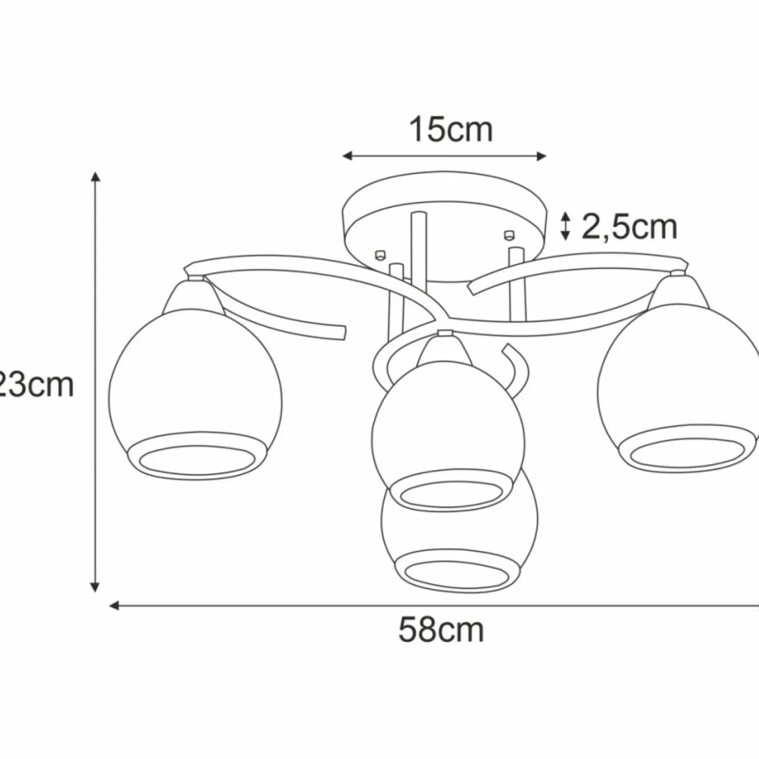 Elegancka, ponadczasowa lampa K-JSL-6084/4 AB LARA | Kaja Oświetlenie*Sklep Kaja Store