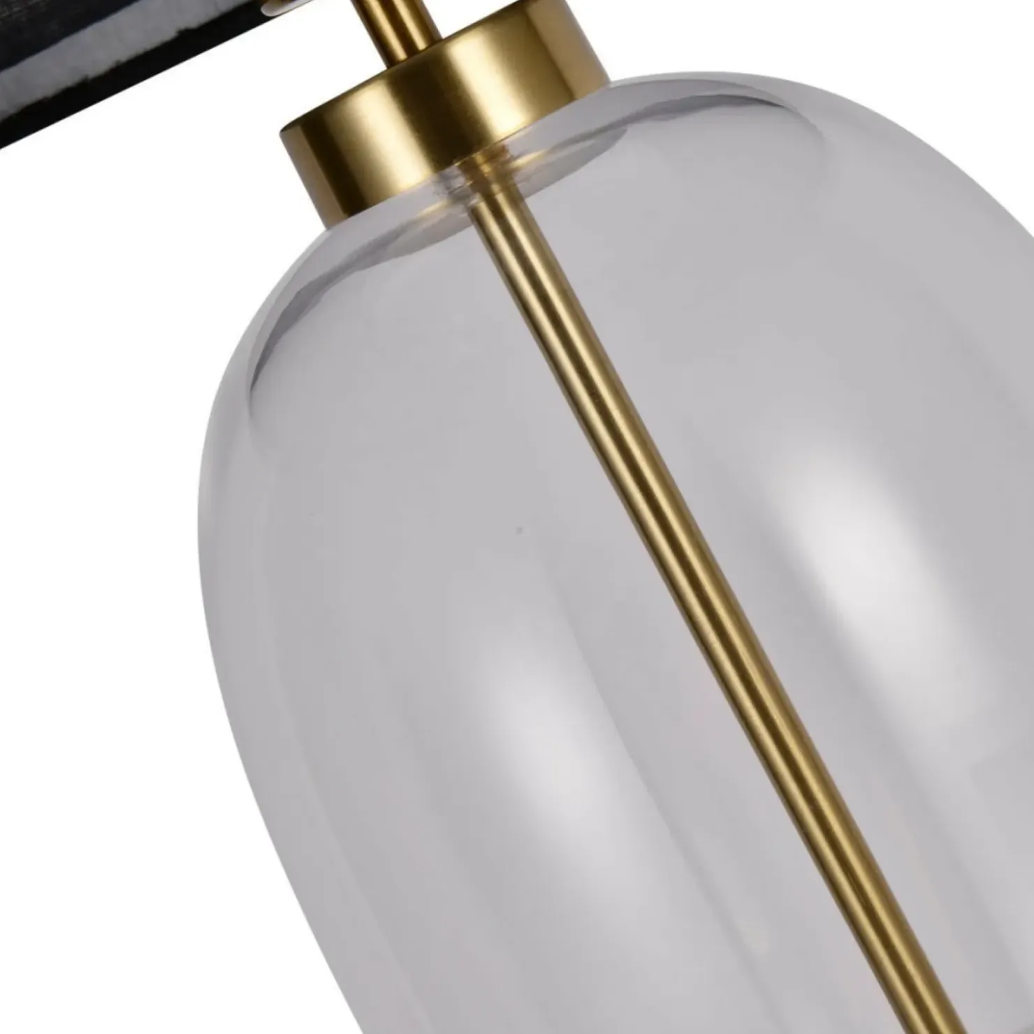 Elegancka, szklana lampka na szafkę nocną LP-919/1T TRANSP AMUR | Kaja*Sklep Kaja Store
