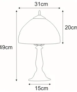 Elegancka, witrażowa lampka stołowa K-G121551 SARGAN | Kaja*Sklep Kaja New