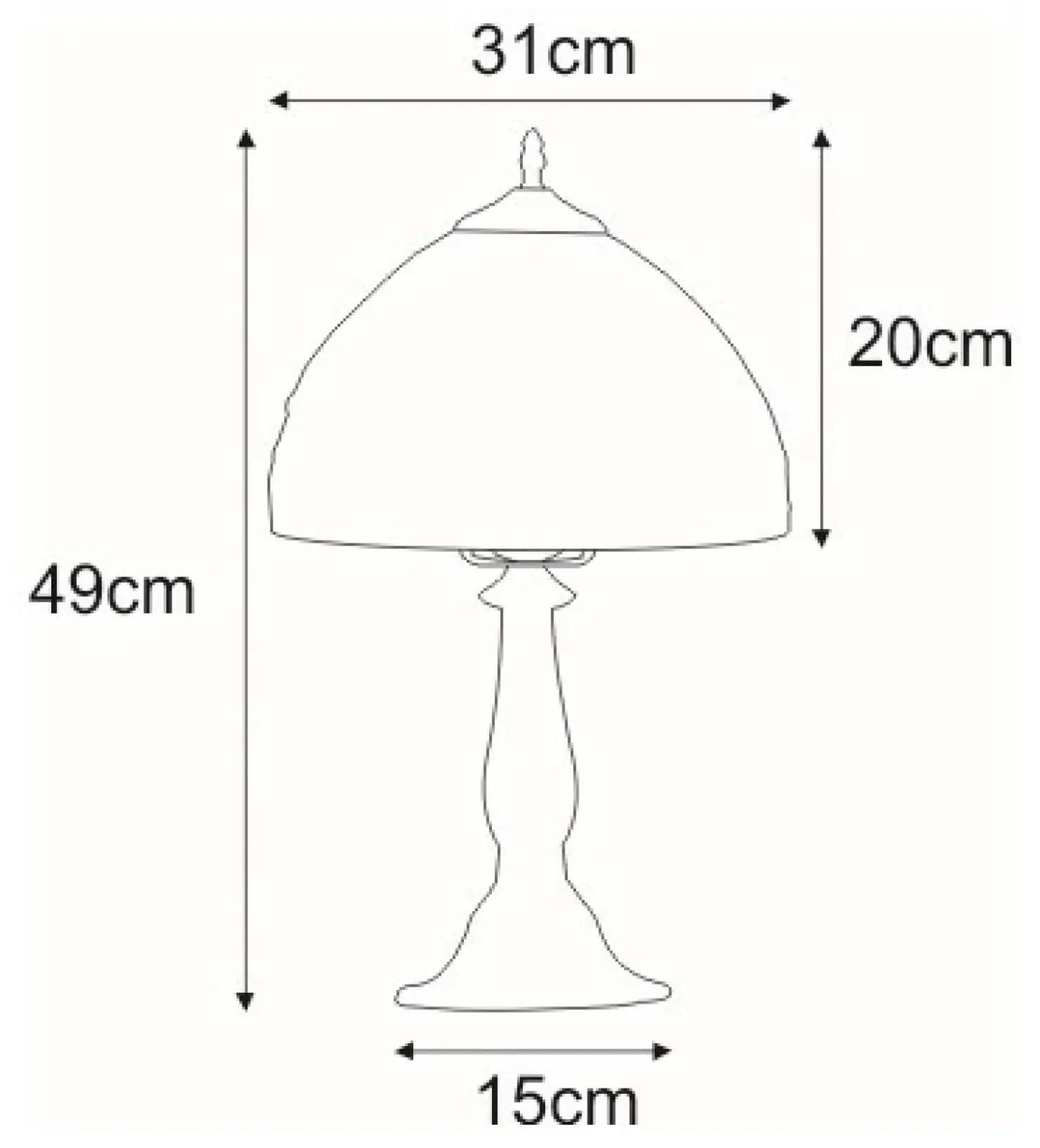 Elegancka, witrażowa lampka stołowa K-G121551 SARGAN | Kaja*Sklep Kaja New