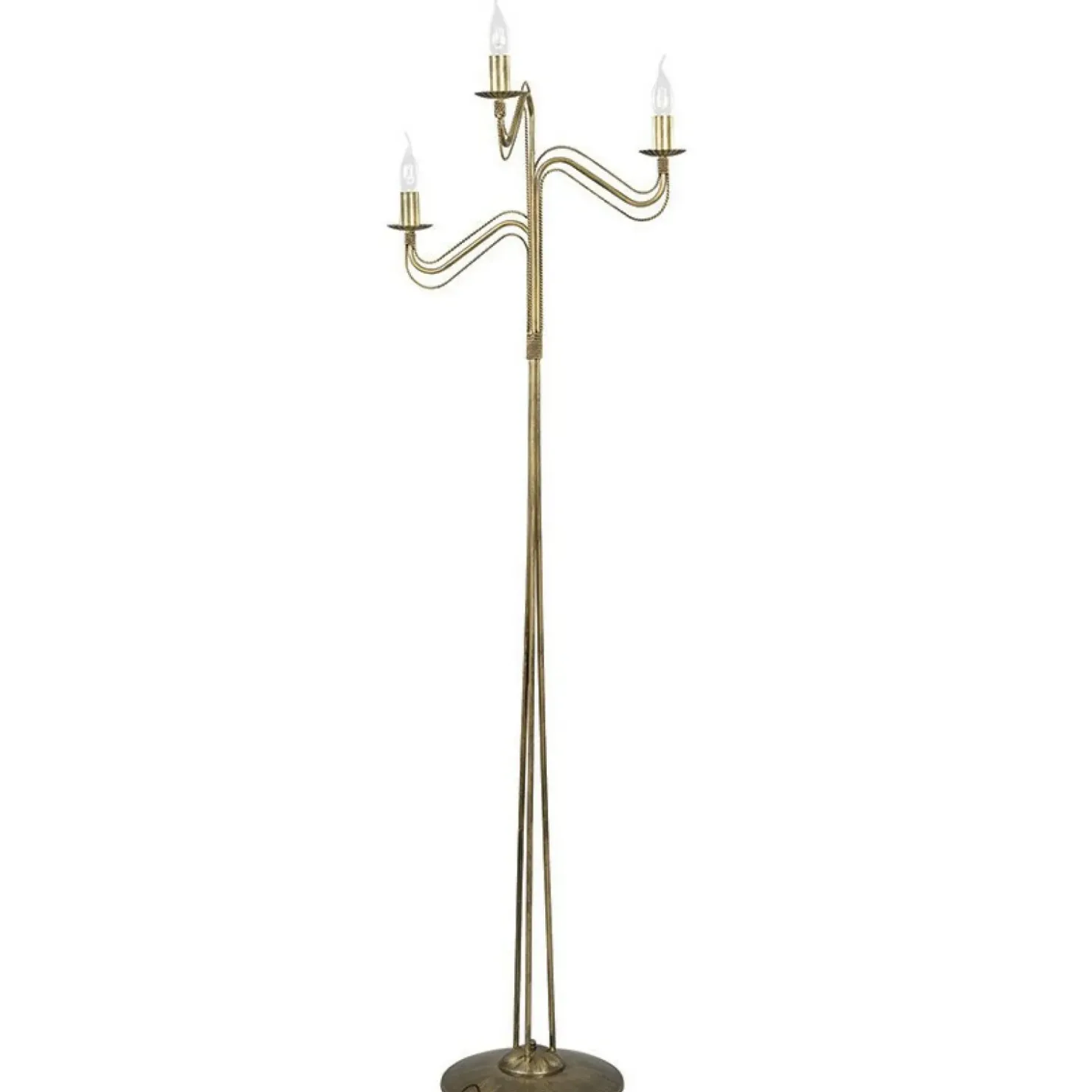 Elegancka złota lampa podłogowa typu świecznik 170/LP3 z serii TO*Sklep Kaja Cheap