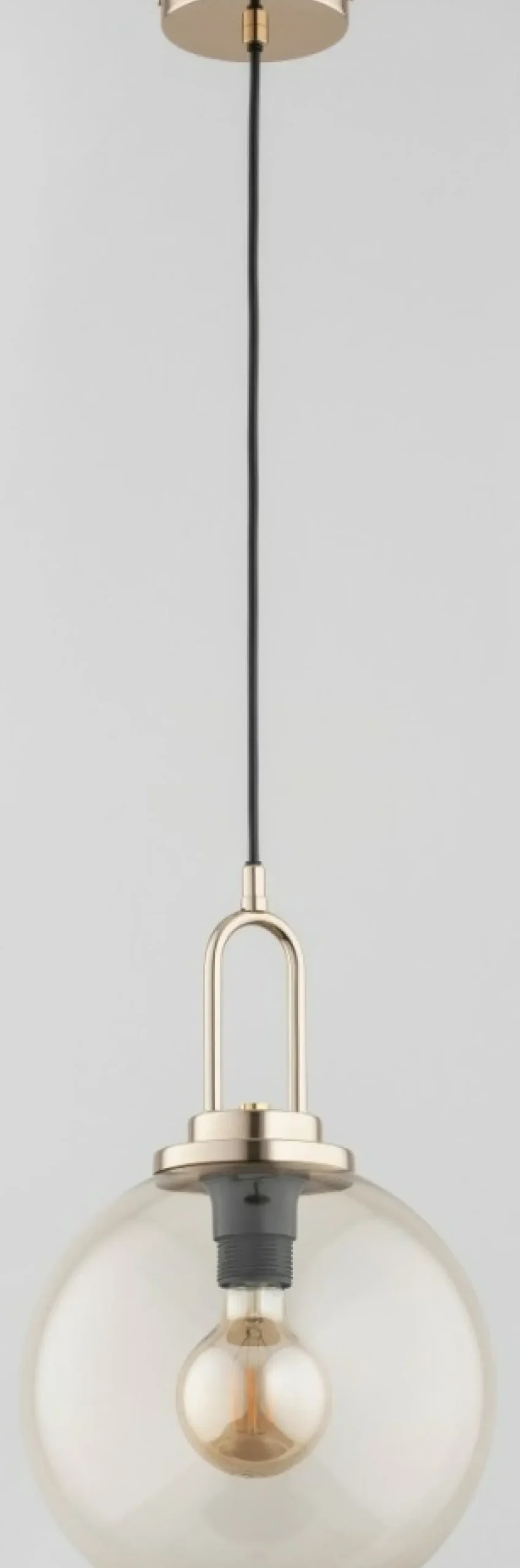 Store Sklep Kaja Elegancka złota lampa wisząca ze szklanym kloszem AL 60905 | Kaja