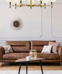 Elegancki, czarno-złoty żyrandol H001CL-07BS ZARAGOZA | Kaja*Sklep Kaja Best Sale