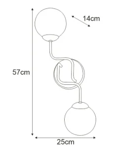 Elegancki kinkiet w kolorze czarno-złotym K-4707 z serii KA*Sklep Kaja Outlet