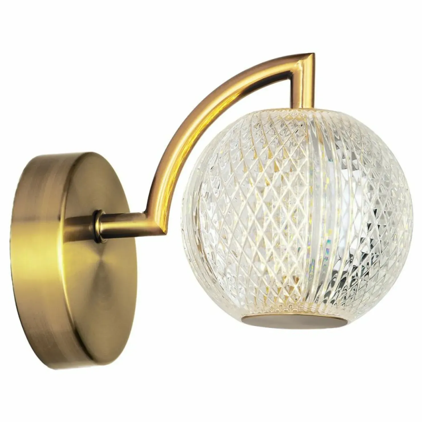 Elegancki kinkiet w złotym kolorze LP-2202/1W GD DIAMOND | Kaja*Sklep Kaja Best