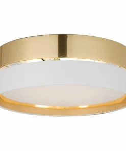 Elegancki plafon z biało-złotym abażurem TK 4772 z serii HILTON | Kaja*Sklep Kaja Clearance