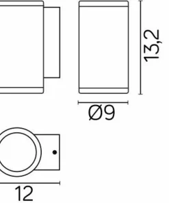 Elewacyjny kinkiet na GU10, ochrona IP54 M1456 DG z serii ADELA | Kaja Oświetlen*Sklep Kaja Outlet