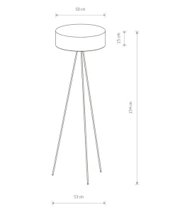 Estetyczna lampa podłogowa z abażurem 8190 | Kaja Oświetlenie*Sklep Kaja Cheap