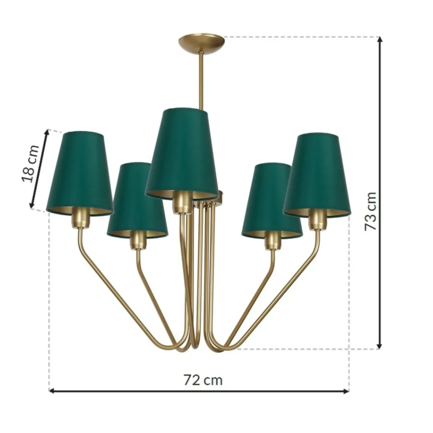 Clearance Sklep Kaja Estetyczna lampa sufitowa w zielonym kolorze MLP4908 z serii VICTORIA | Kaja Ośw