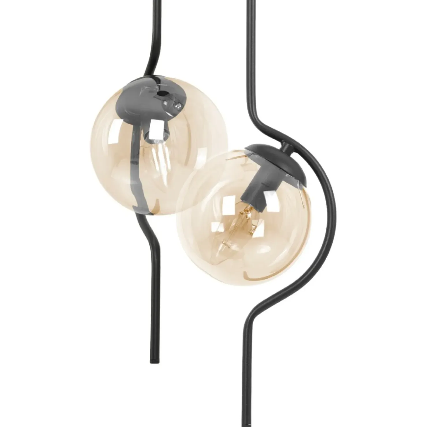 Clearance Sklep Kaja Estetyczna lampa wisząca, dwa miodowe klosze K-5337 z serii VELA