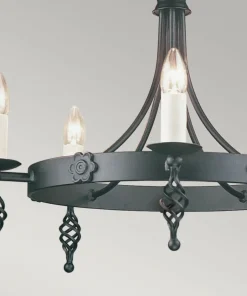 Estetyczna lampa wisząca na 5 żarówek BY5-BLACK z serii BELFRY*Sklep Kaja Best Sale