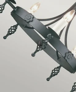 Estetyczna lampa wisząca na 5 żarówek BY5-BLACK z serii BELFRY*Sklep Kaja Best Sale