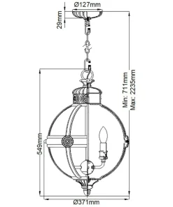 Estetyczna lampa wisząca, wyjątkowa FE-ADAMS-3P-ANL z serii ADAMS*Sklep Kaja Flash Sale