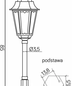 Estetyczna lampa zewnętrzna K 5002/3/H z serii RETRO CLASSIC II | Kaja Oświetlen*Sklep Kaja Cheap