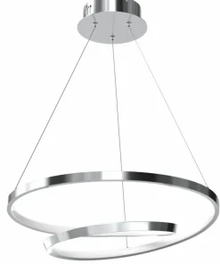 Outlet Sklep Kaja Fantazyjna, srebrna lampa wisząca LED ML7949 LUCERO | Kaja Oświetlenie