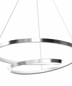 Outlet Sklep Kaja Fantazyjna, srebrna lampa wisząca LED ML7949 LUCERO | Kaja Oświetlenie