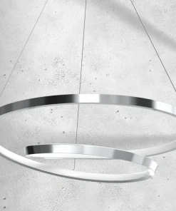 Outlet Sklep Kaja Fantazyjna, srebrna lampa wisząca LED ML7949 LUCERO | Kaja Oświetlenie