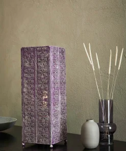 Fioletowa lampka stołowa jako ozdoba salonu 108224 | Kaja Oświetlenie*Sklep Kaja Discount