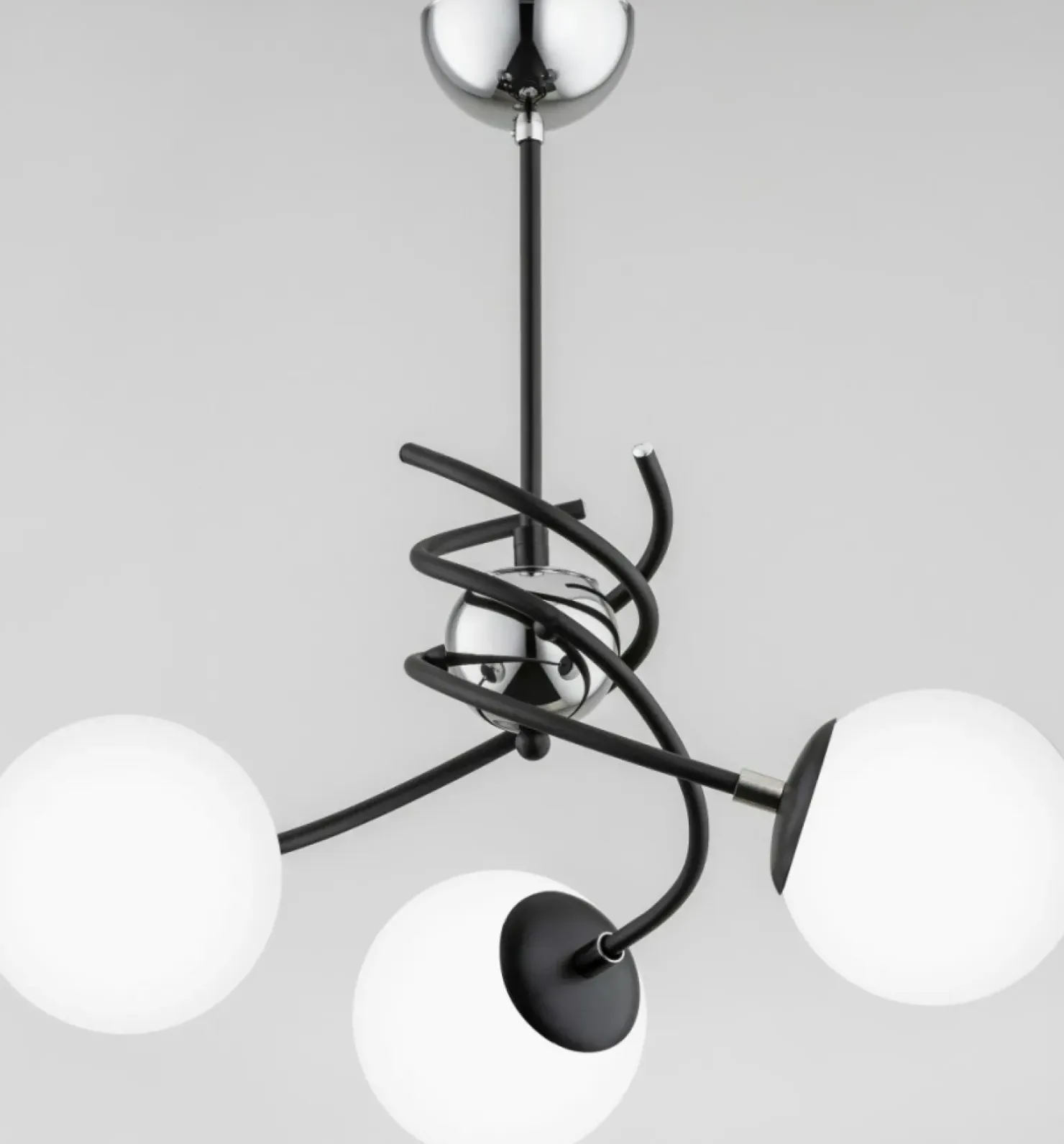Store Sklep Kaja Futurystyczna lampa sufitowa z 3 białymi kulami AL 28593 | Kaja