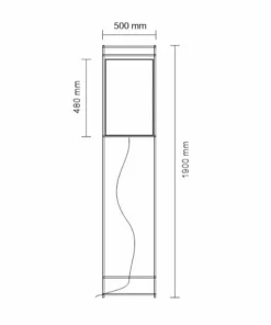 Geometryczna, abażurowa lampa - czarny 190cm ANT 9030 PAA | Kaja*Sklep Kaja Shop