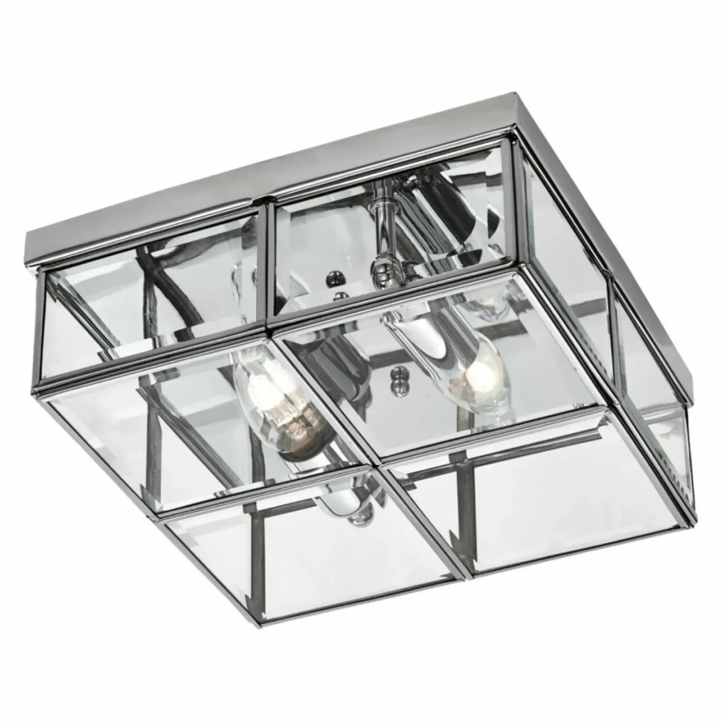 New Sklep Kaja Geometryczna, chromowana lampa sufitowa LP-2323/2C MONZA | Kaja