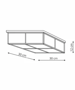 New Sklep Kaja Geometryczna, chromowana lampa sufitowa LP-2323/2C MONZA | Kaja