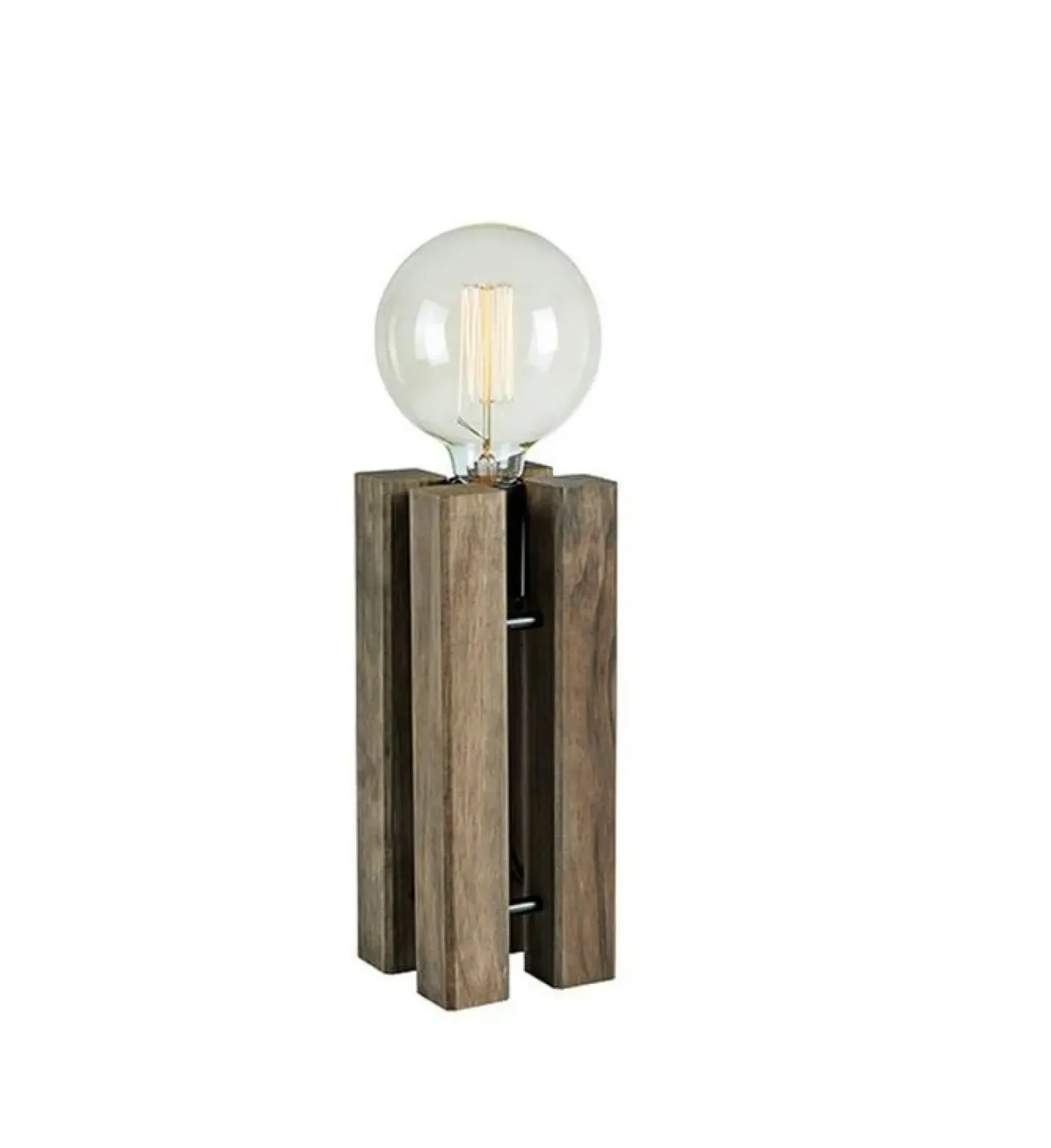 Geometryczna, drewniana lampka nocna bez klosza 108757 LODGE | Kaja*Sklep Kaja Cheap