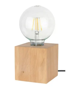 Geometryczna, drewniana lampka stołowa 7171174 TRONGO SQUARE | Kaja*Sklep Kaja New
