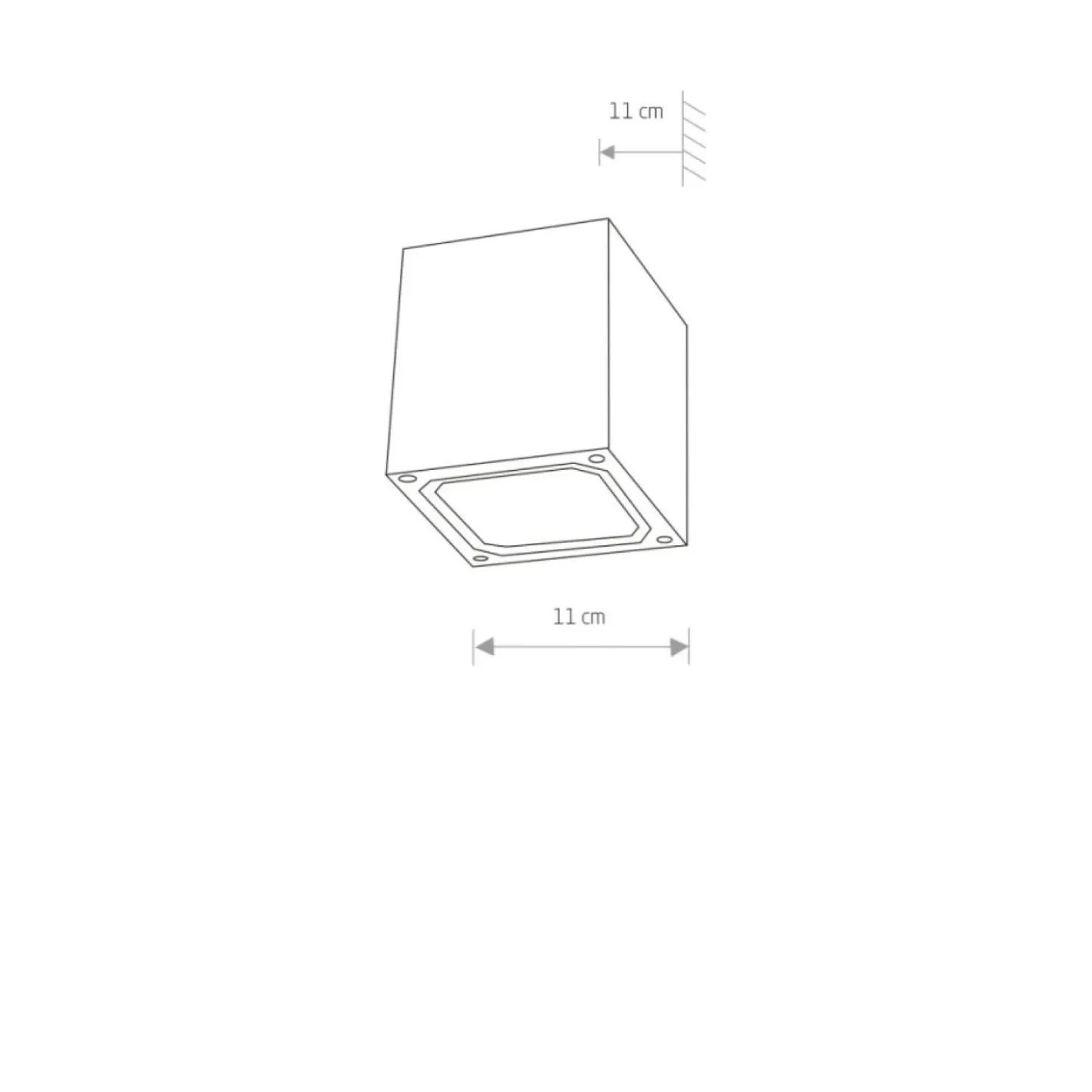 Geometryczna, elewacyjna lampa ścienna 4443 KHUMBU | Kaja Oświetlenie*Sklep Kaja Shop