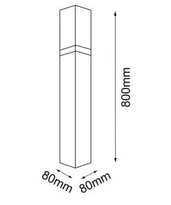 Geometryczna lampa ogrodowa stojąca 80cm ANT 9917 FUKU | Kaja*Sklep Kaja Outlet