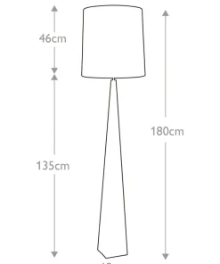 Geometryczna lampa podłogowa ASCENT-FL-PN-BK z serii ASCENT*Sklep Kaja Shop