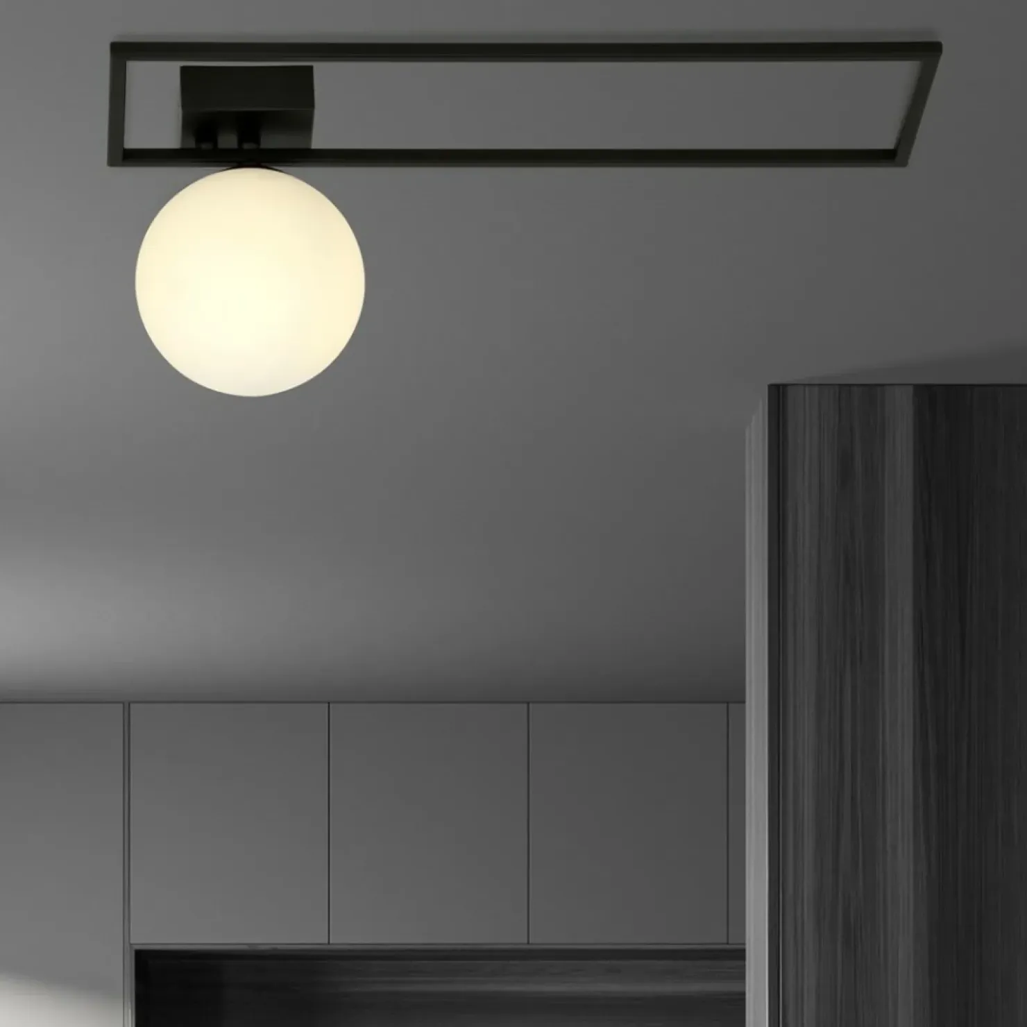 Geometryczna lampa sufitowa z białym kloszem 1130/1B IMAGO | Kaja*Sklep Kaja Sale