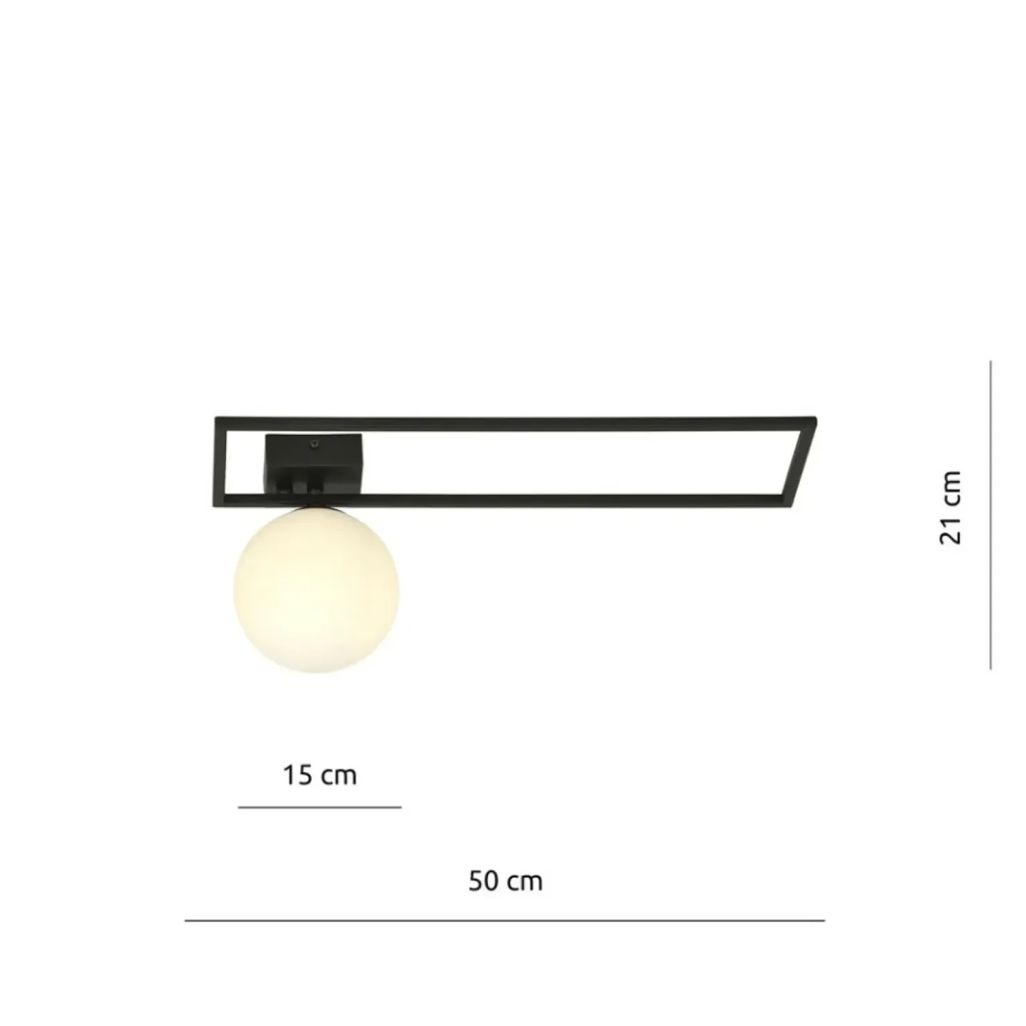 Geometryczna lampa sufitowa z białym kloszem 1130/1B IMAGO | Kaja*Sklep Kaja Sale
