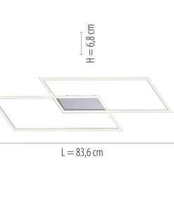 New Sklep Kaja Geometryczna lampa sufitowa LED 8193-55 z serii INIGO | Kaja szary
