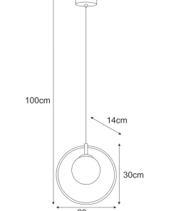 Sale Sklep Kaja Geometryczna lampa wisząca z pojedynczym kloszem K-3835 z serii NEO